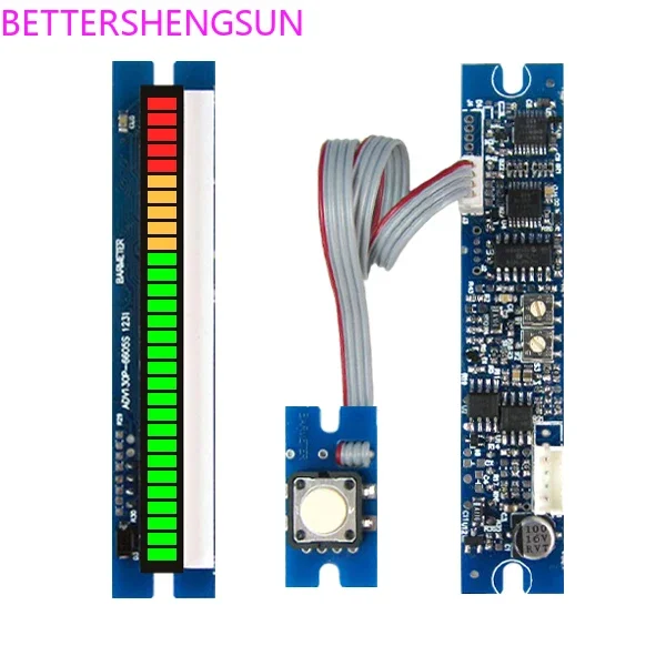 PPM meter module 30-segment LED66mm long sound pressure meter / DB meter / frequency divider with peak hold