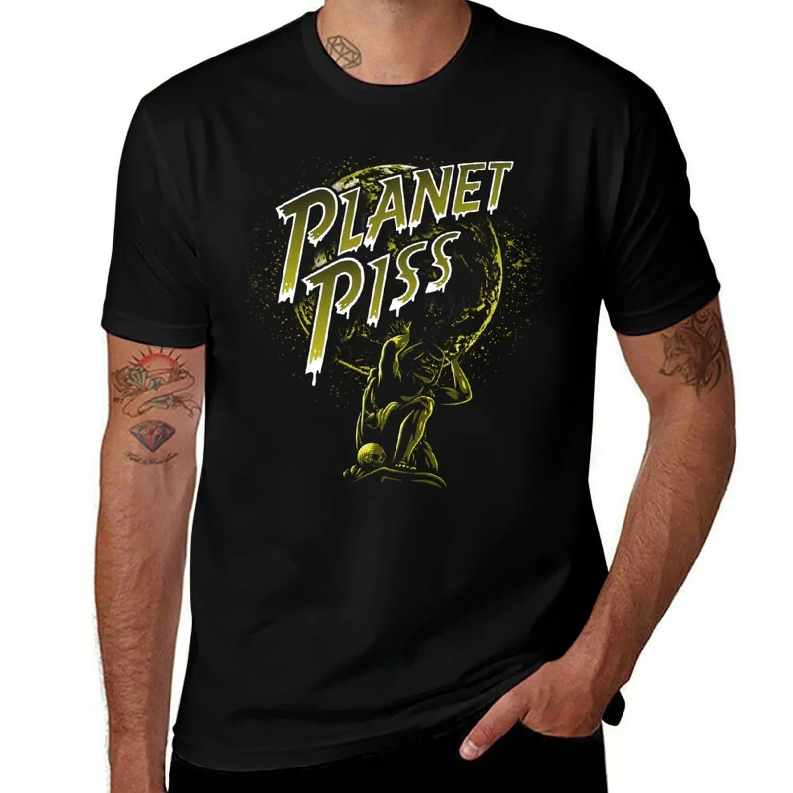 Planet Piss T-Shirt Minimalist Casual Short Sleeve Top