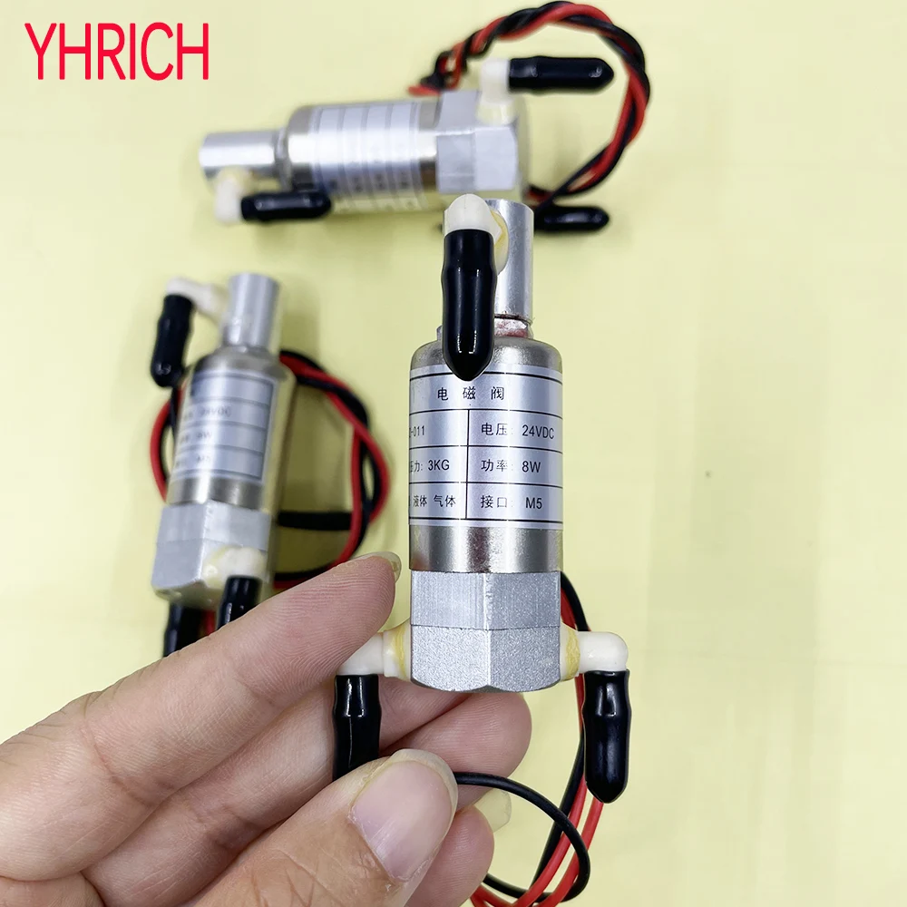 3 Ways 24V DC 8W Solenoid Valve For Larget Inkjet Solvent Printer Magnetic Valve Spare Parts Air Valve