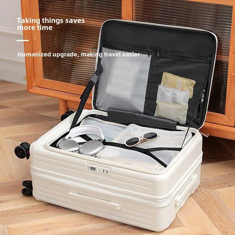 Side Opening Luggage 2024 New Extendable Multifunctional Trolley Case 20 Inch Suitcase travel case