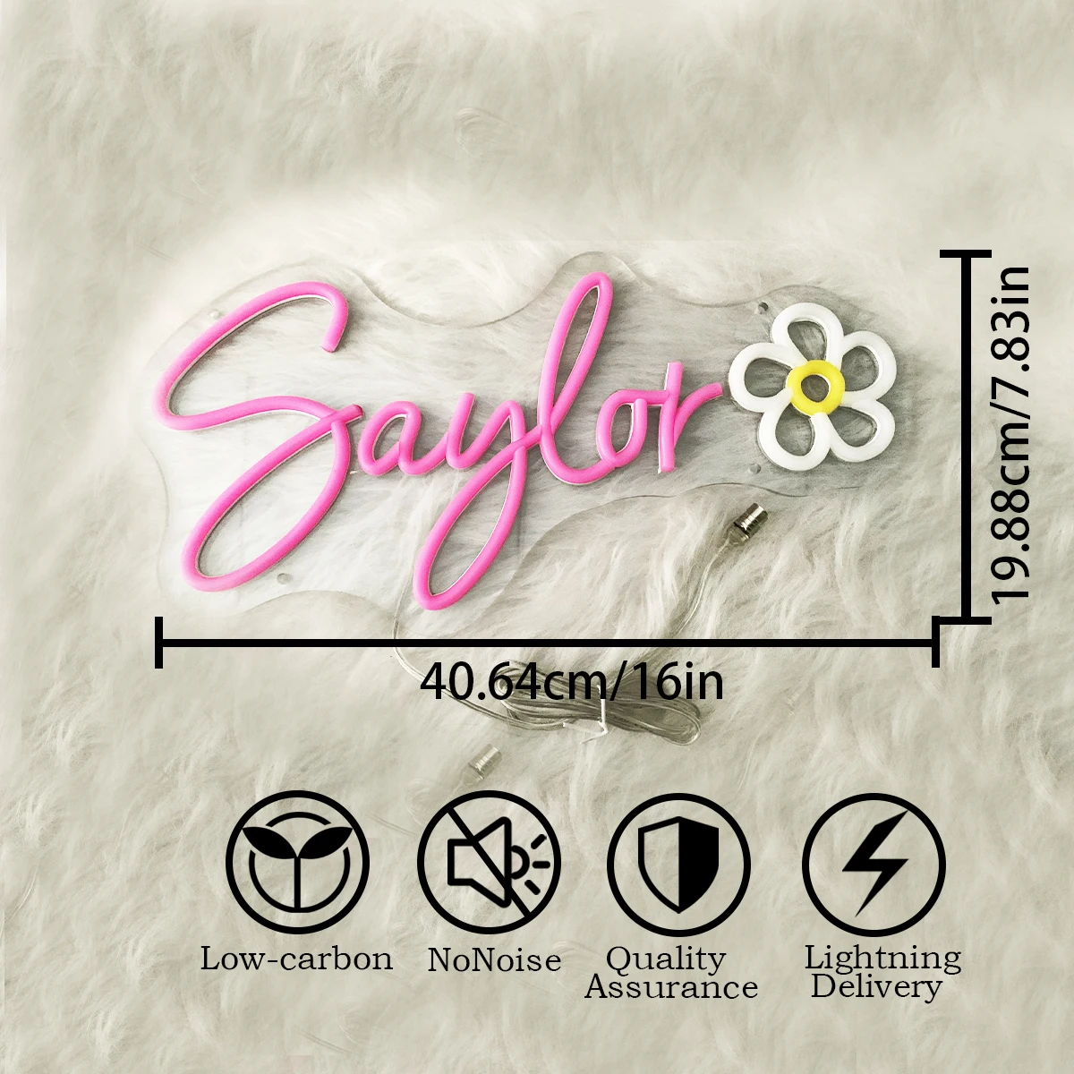 Sayeor Flower neon Lights, Pode ser usado para decorar o humor, Faça sua loja mais atraente