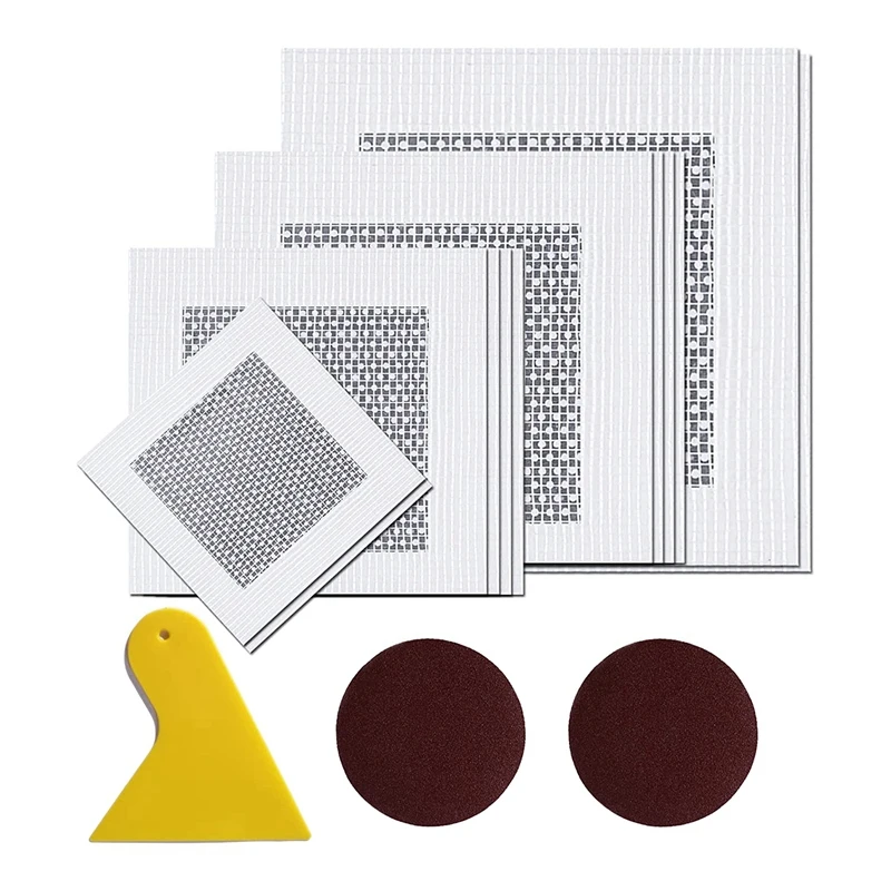 

2Inch/4Inch/6Inch/8Inch Drywall Repair Panel Set 12 Piece With Scraper Sandpaper