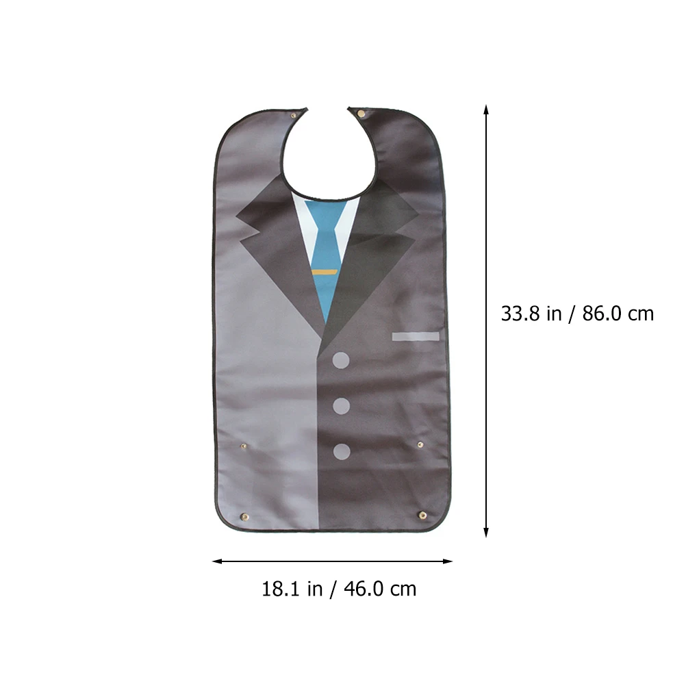 

1 пара прочных водонепроницаемых нагрудников для взрослых, легко чистящиеся, полная длина, карманный черный фартук для еды, нагрудник для взрослых, полотенца для слюны, нагрудник для кормления