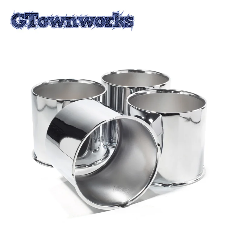 

GTownworks 2 or 4pcs Hub 130.8mm(5.15") Hub Carbon Opened end Push Through Hub Center Cap For Trailers Trucks SUVs RV Wheel Rims