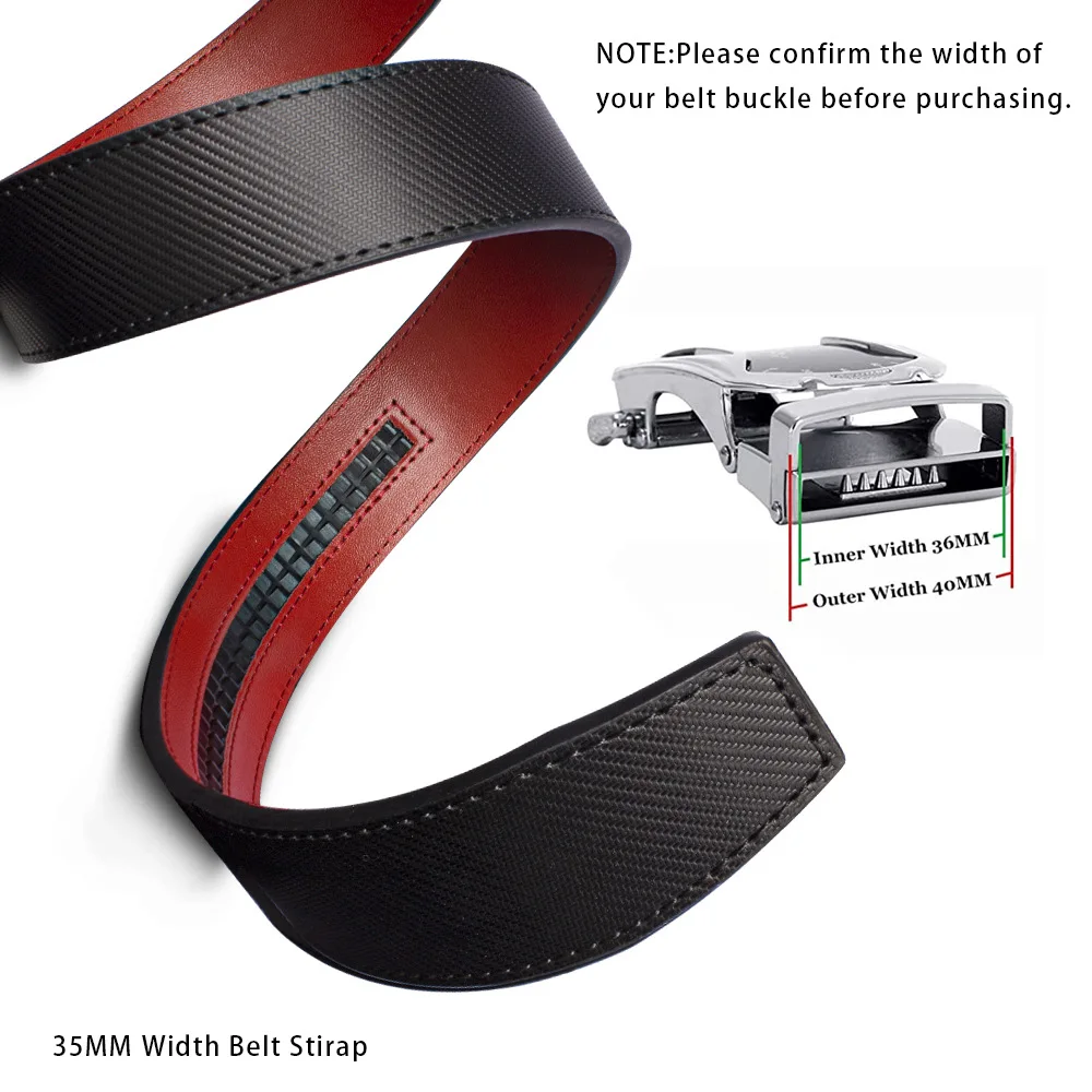 New No Buckle 3.5cm Width Cowskin Genuine Leather Belt Men Without Automatic Buckle Strap Male Black Brown Blue Gray White