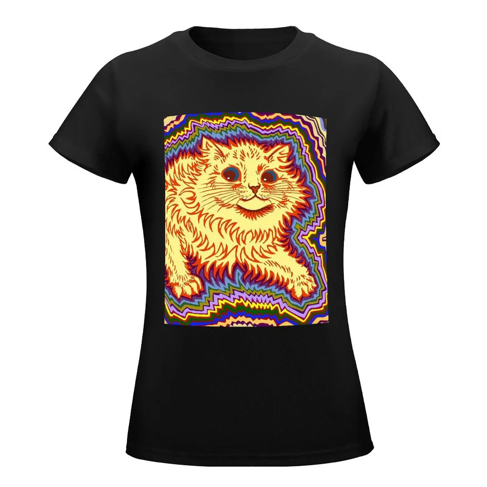 louis wain T-Shirt summer top korean fashion funny animal print shirt for girls plus size t shirts for Women loose fit