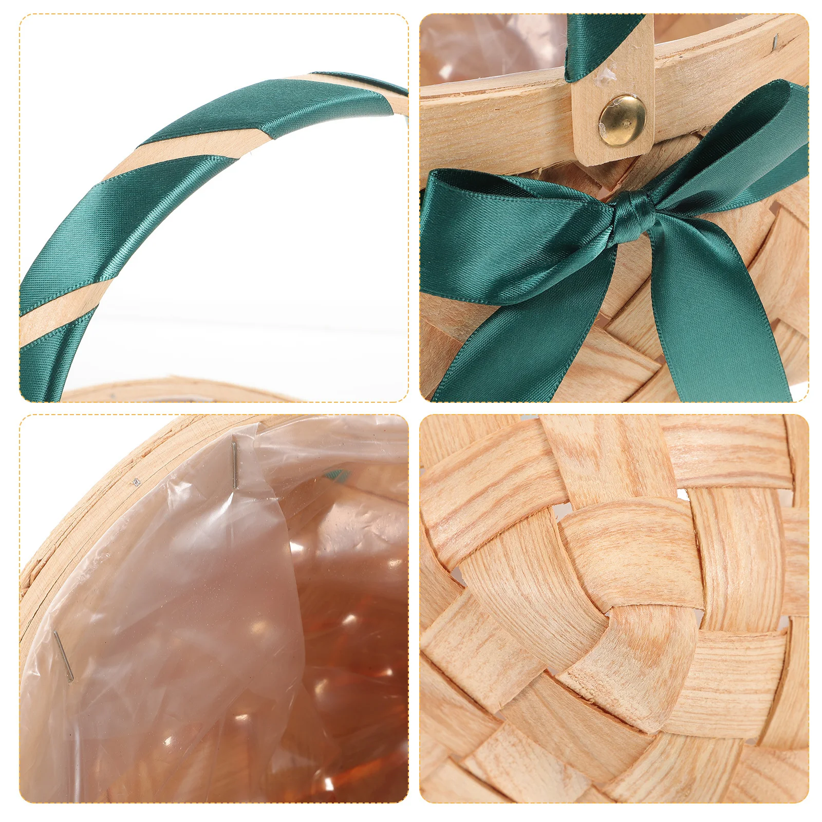 

Wicker Basket Handle Fruit Flower Rustic Picnic Shower Party Favors Storage Gift Packing Wedding Treats Basket