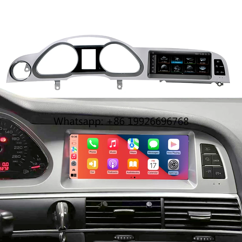 

ZLH 8.8 Inch Multimedia Wireless Android AUTO CarPlay Screen for AUDI A6 C6 2005-2011 Years Car Video Players GPS NAVI