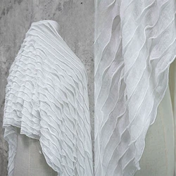 Black Cow Blinds Wave Knitted Elastic Fabric Creative Dress Wedding Dress Fashion Dress Designer Fabric
