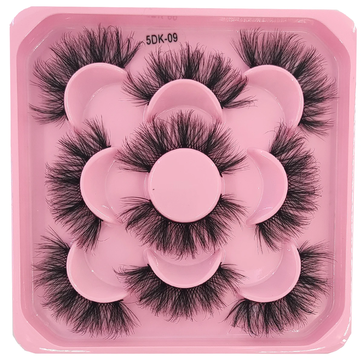 AMSDCN 5 Paar Künstliche Nerzwimpern Langanhaltende Natürliche Dramatische Wimpernverlängerung für Schönheit und Make-up – Detail 4