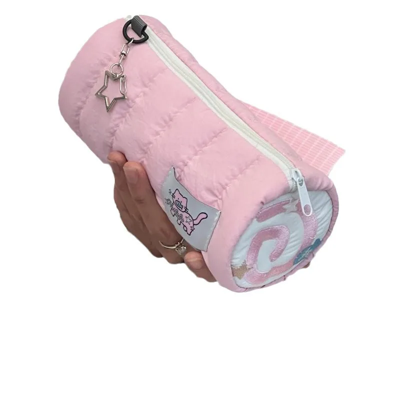 Kawaii Pink Cute Cake Astuccio per matite Borsa per cosmetici Borsa per cosmetici Cancelleria per studenti Materiale scolastico Ritorno a scuola