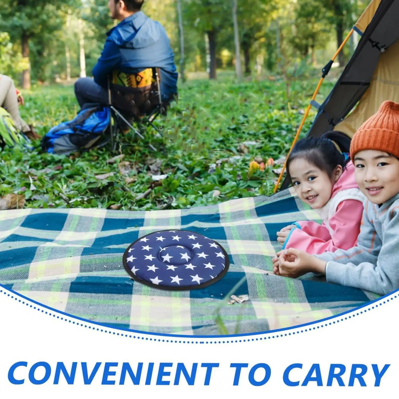 Chair Seat Cushion Multifunctional Foldable Seat Mat For Travel Ergonomic Support Stool Mat For Hiking Beach Campsite Picnic
