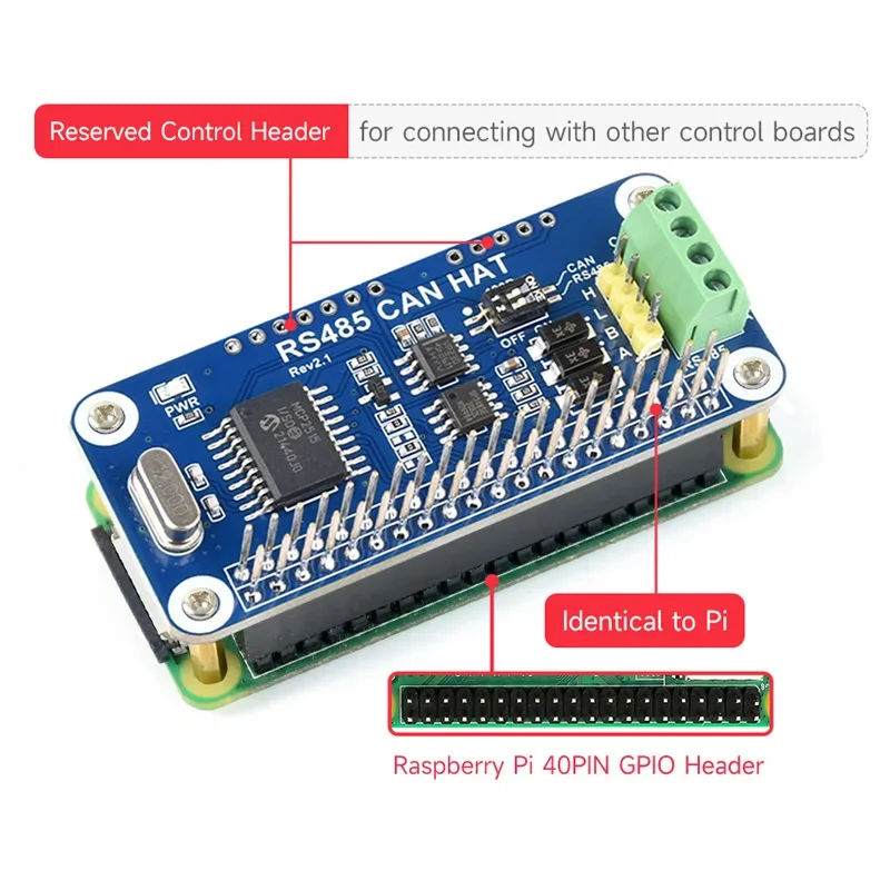 Raspberry Pi-Wild éventuelles I, permet une communication longue distance stable pour Pi 4B, 3B, 3B, ontari, RS485 LilHAT, 3.3V, MCP2515, éventuelles 3485