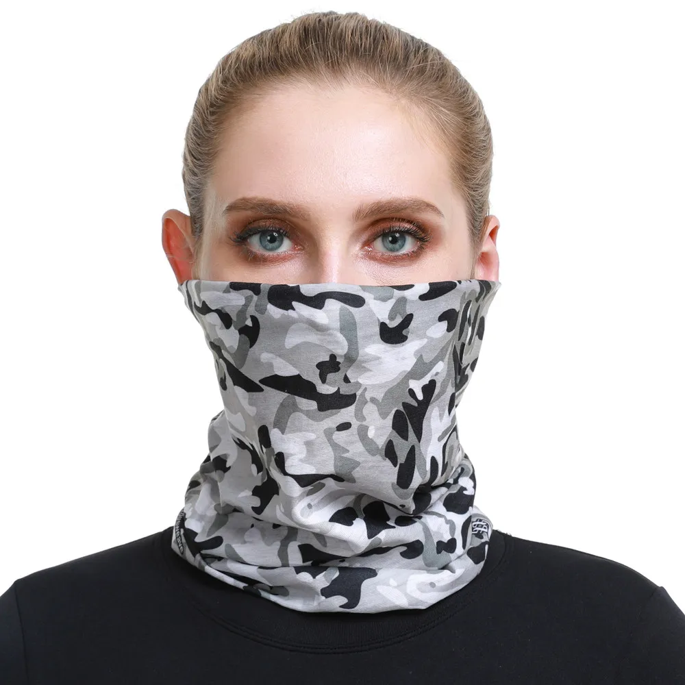 Máscara de cachecol de camuflagem para homens e mulheres, bandanas de ciclismo, protetor solar de verão balaclava feminina e masculina, escudo facial