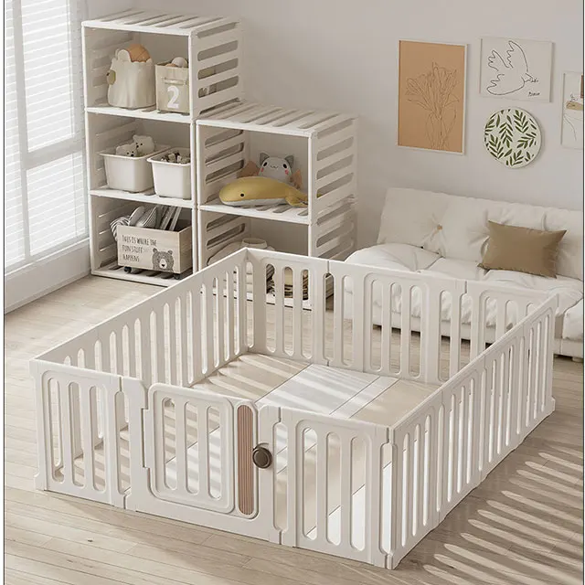 Muebles de parque infantil para interiores, corralito multifuncional Simple para habitación de bebé y valla para sala de juegos de niños pequeños