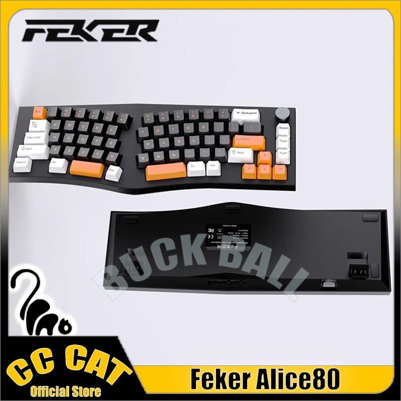 

Feker Alice80 Mechanical Keyboard Kit 3 Mode 2.4g Wireless Bluetooth Keyboards Gasket Rgb Kailh Switch Hot-Swap Gaming Keyboards