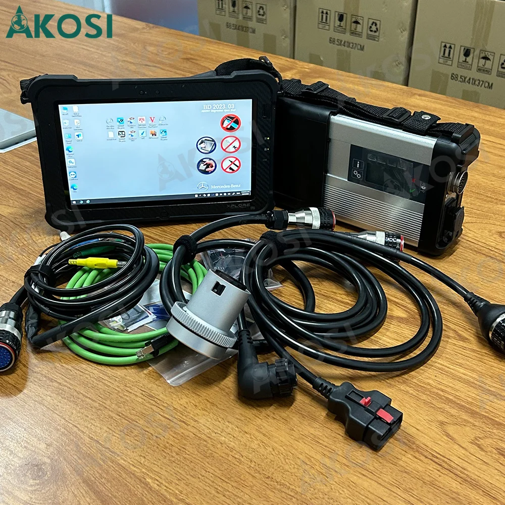 MB Star C5 Car Truck Star Diagnosis Multiplexer SD Connect C5 with Xentry DAS EPC Car Truck Diagnostic Tool + Xplore tablet