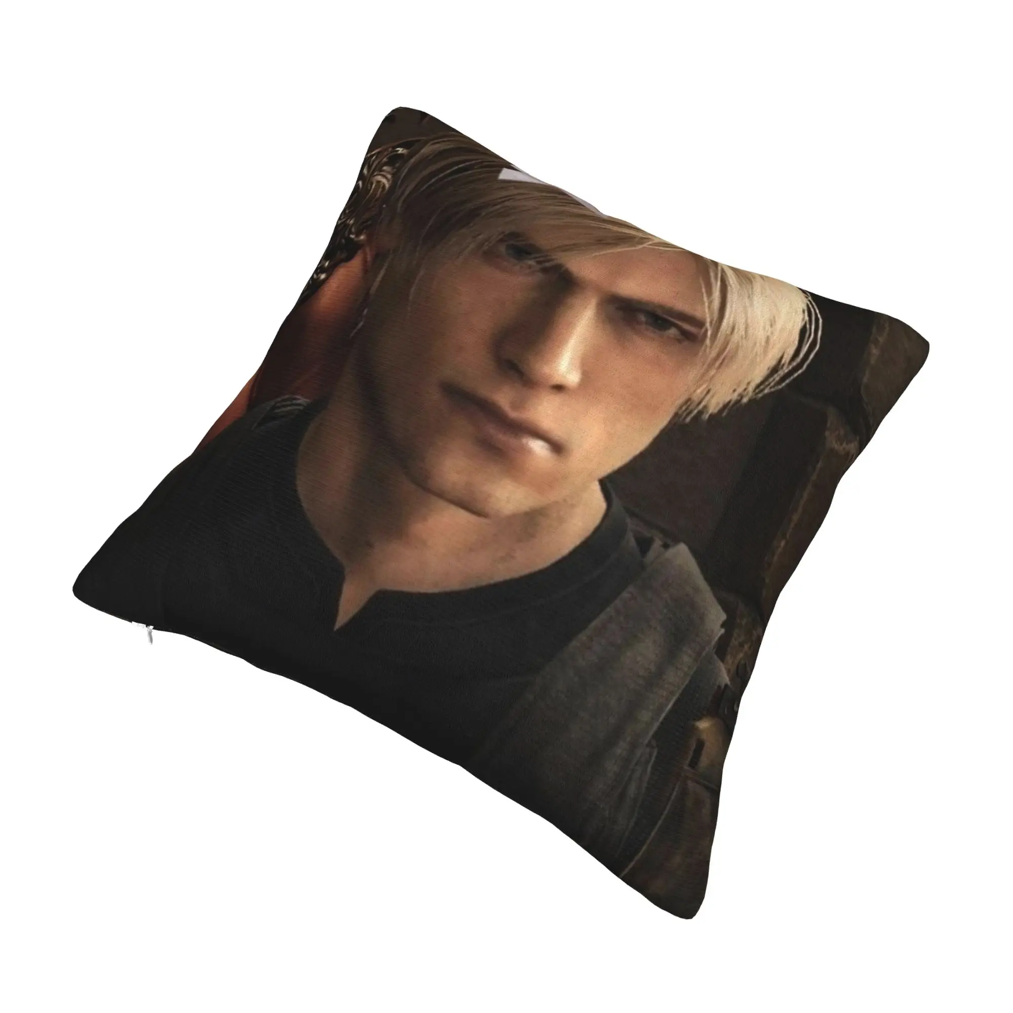 Romantic Pink Bow Leon S Kennedy Pillowcase Printing Cushion Cover Decorative  Pillow Case Cover Bedroom Drop Shipping 40*40cm