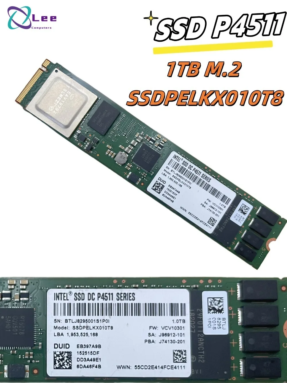 

DC P4511 1TB M.2 22110 Enterprise SSD Nvme 3.1X4 Solid State Drive For Intel