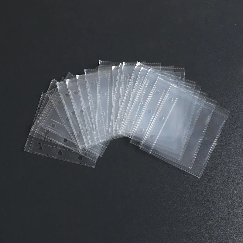 Transparent Plastic Sheet Protectors,Portable Sticker Notebooks, Loose Leaf Folders,High-Quality PP Material,High Transparency