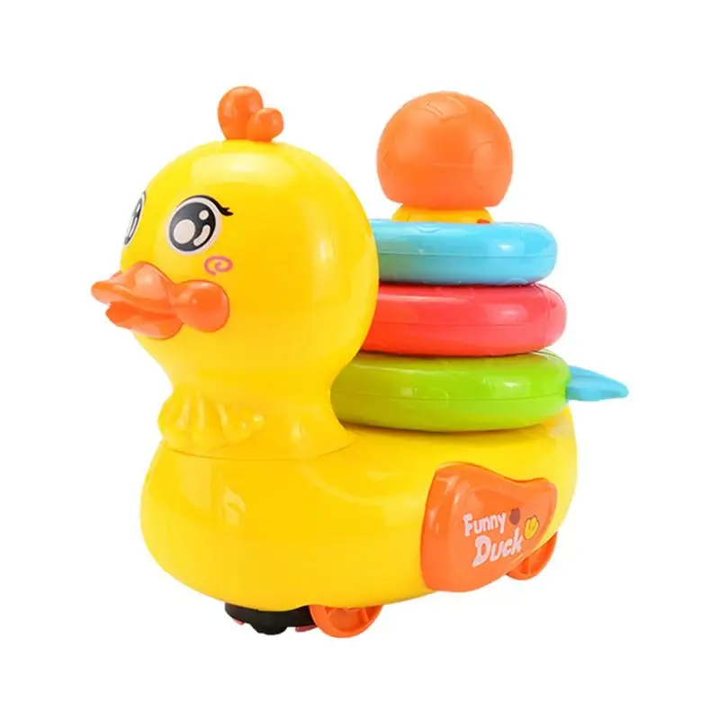 

Duck Moving Toys For Kids Girls Musical Duck Moving Toy Funny Teether Toss Ring Game Kid Learning Development Toy With Music &