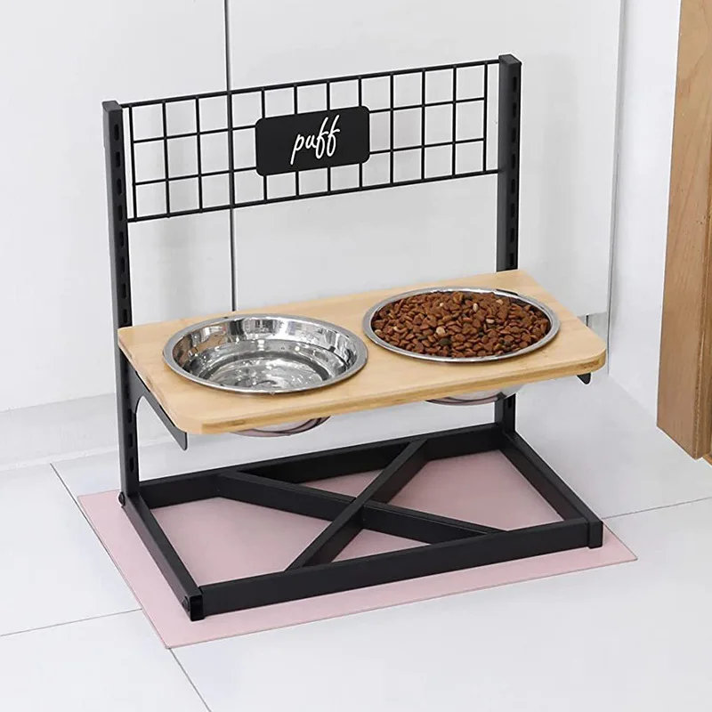

Elevated Dog Bowls Raised Pet Bowl with 2 Stainless Steel Bowls Pet Feeder Dog Food Bowls for Cats Puppy Small Medium Large Dogs