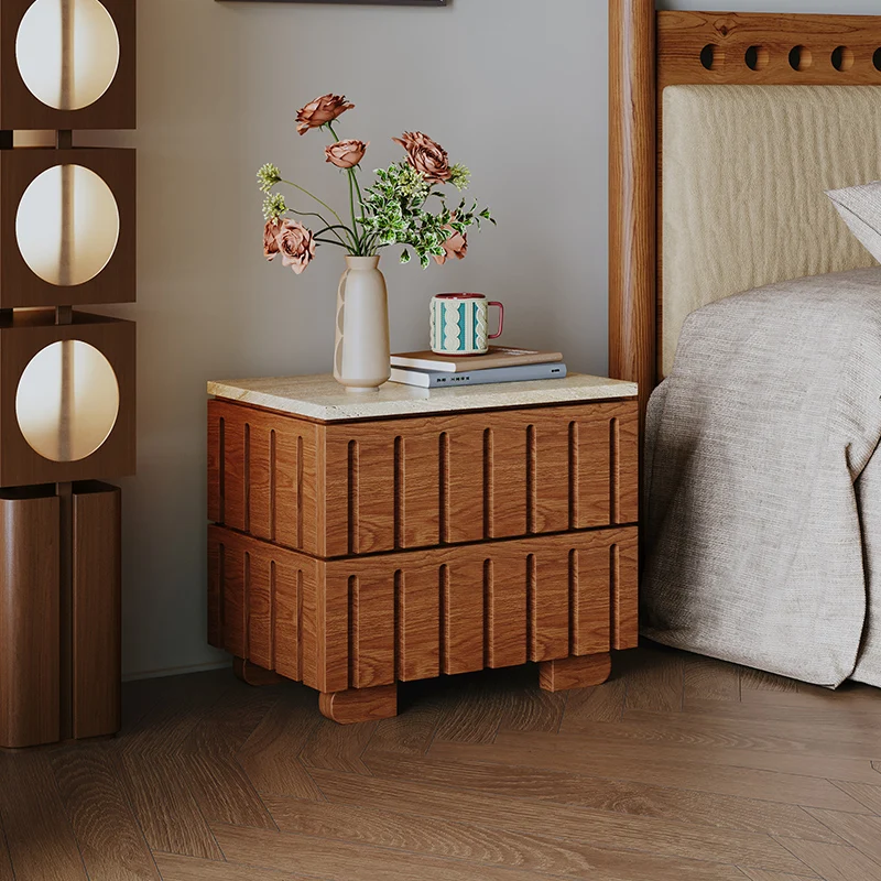 

Modern antique bedside table Bedside table 2 drawers Small apartment Living room Bedroom solid wood