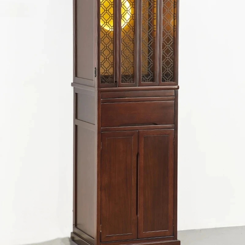Solid Wood Shrine Clothes Closet God of Wealth Cabinet Shrine Altar Altar Incense Desk