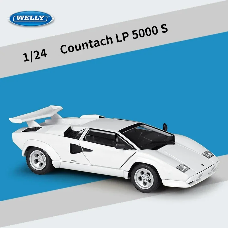 

Модель автомобиля WELLY 1:24 Lamborghini LP5000S Countach Supercar, Литые и игрушечные автомобили, коллекционная игрушка