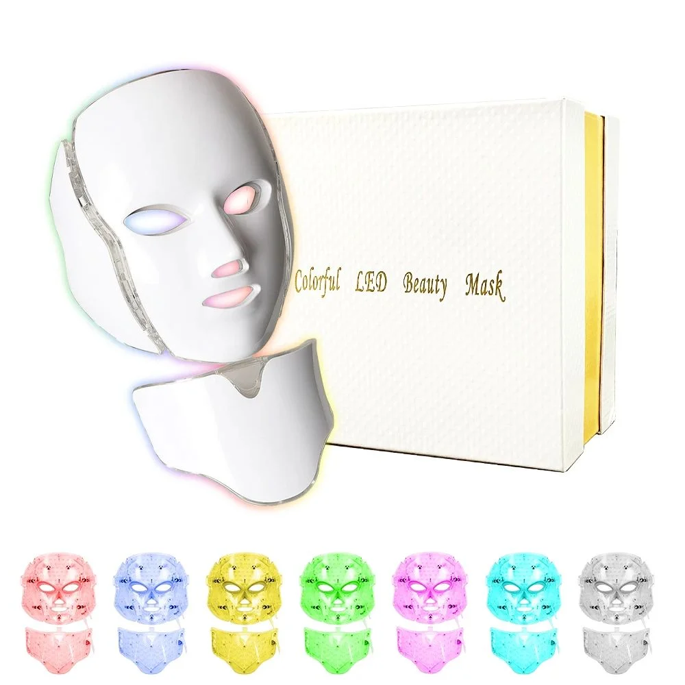 7 Colors LED Face Mask Light Therapy Blue Red Light Therapy Mask for Face Led Face Mask Light Therapy At Home Beauty Device