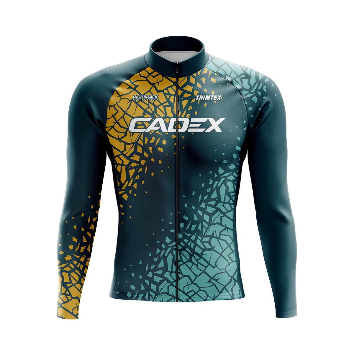 Men's CADEX Winter Cycling Jersey TRIMTEX Long Sleeve Cycle Clothes Spring Autumn Mesh/Fleece Thermal RIGHTTRACK Bike Clothing