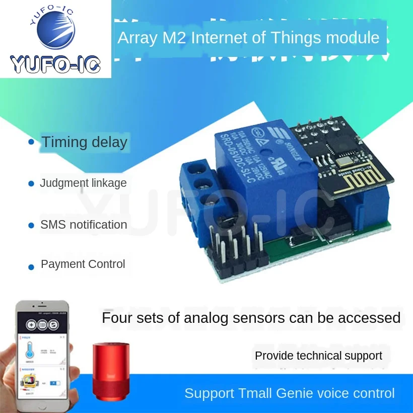 2pcs ESP8266 wifi IoT Relay Control Panel With The App Is Available In The Analog-to-Digital Sensor Intelligent Irrigation
