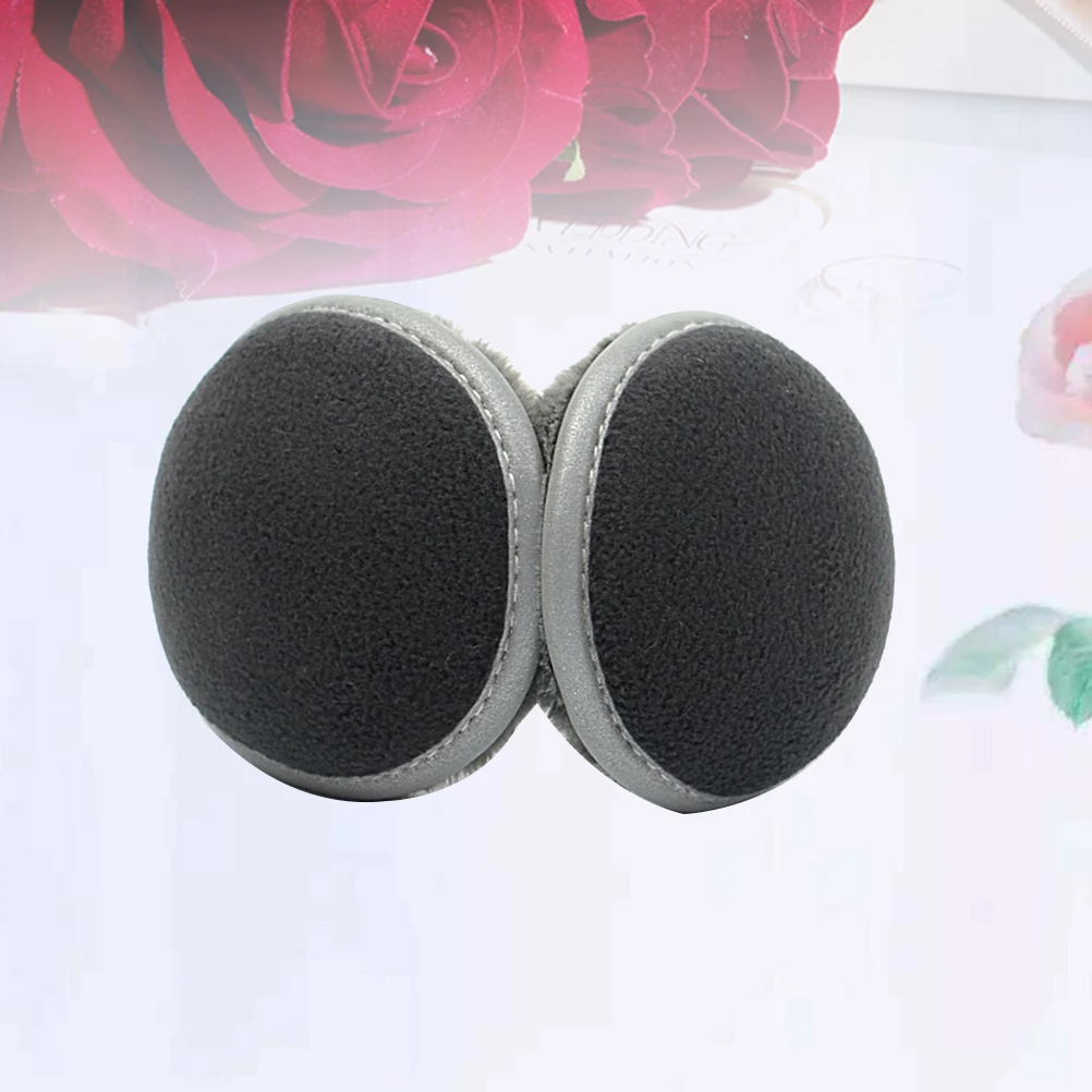 

Folding Earmuffs Thickened Soft Winter Warm Ear Warmer Black Portable Foldable Earmuffs Unisex Outdoor Ear Covers