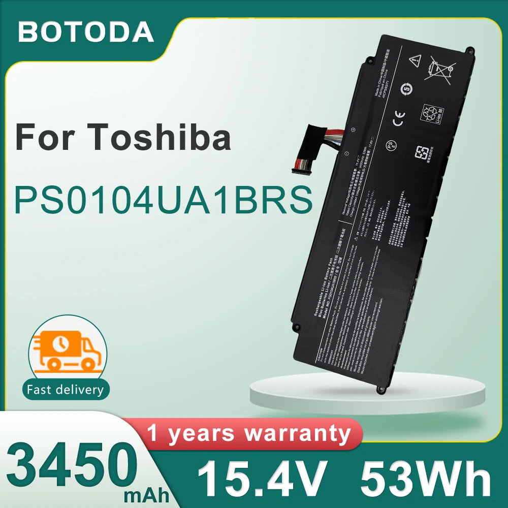

BOTODA PS0104UA1BRS Battery 15.4V 53WH 3450mAh For Toshiba Dynabook U30 Tecra A50-J-12U A40-J-12E A40-J-1OX A50-J CS40L-K12