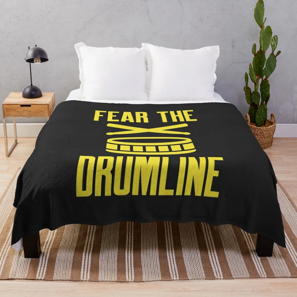 Fear The Drumline Band Gift Throw Blanket Warm For Sofa Thin Dorm Room Essentials Bed Fashionable Blankets