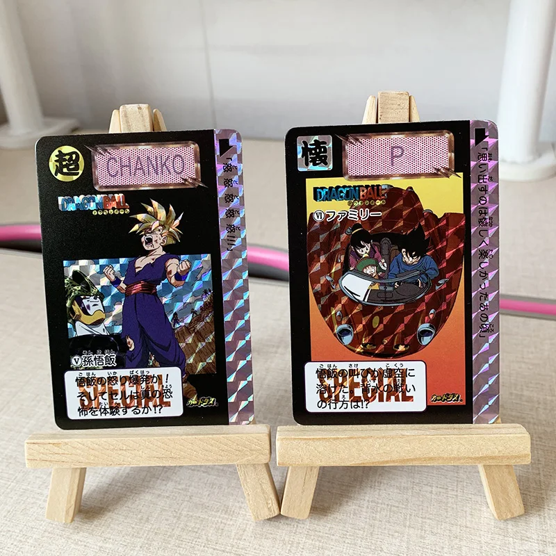 Anime dragon ball diy acg jogo cartas colecionáveis filho gohan filho goku chichi célula torankusu gotenks brinquedos para meninos presente de aniversário