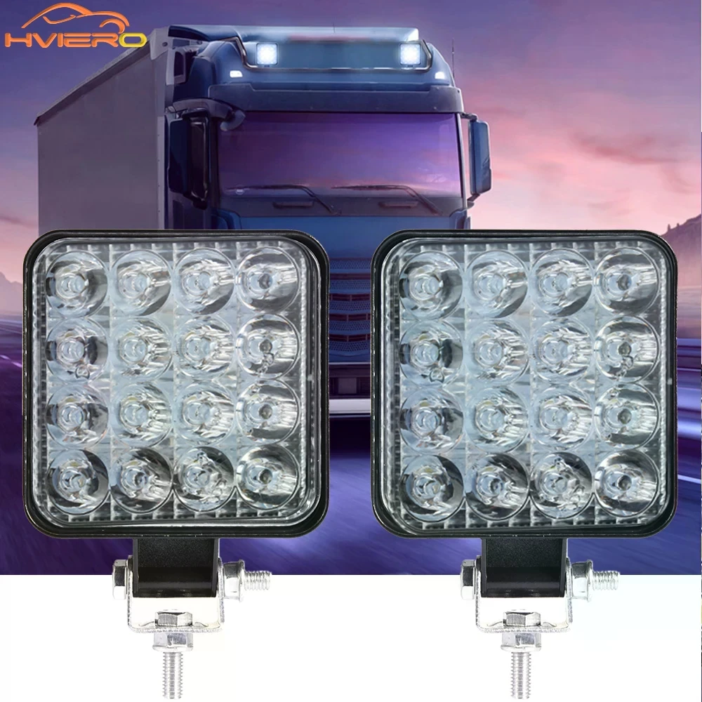 

1pc Working Fog Light Spot Bulb 48W LED Auxiliary Lamp Ultra Bright for Offroad ATV UTV Truck Tractor Motorcycle HeadLamp 12-24V