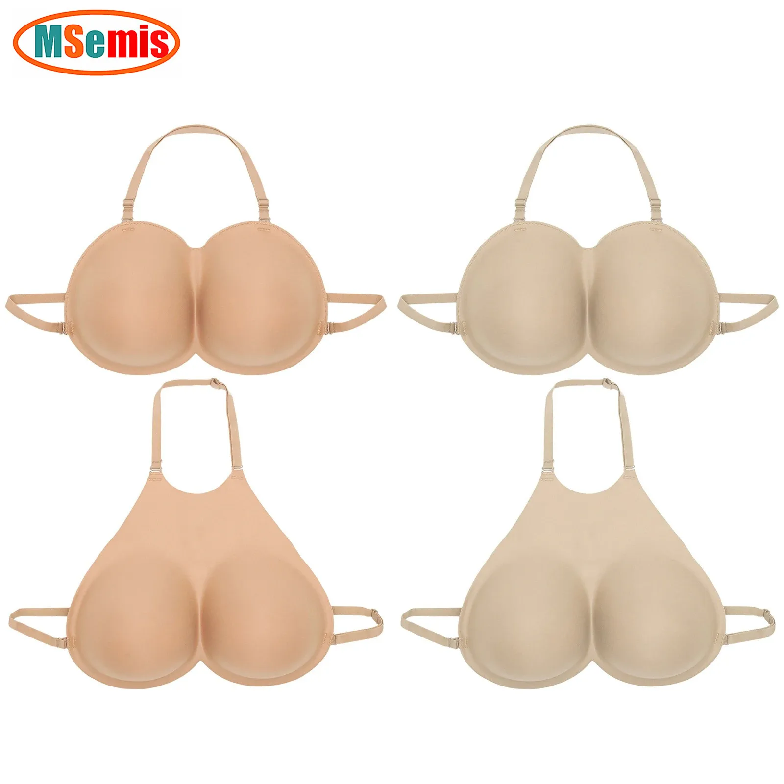 Huge D Cup Sponge Fake Boobs Breastplate Adjustable Straps Fake Breasts for Transgender Crossdresser Drag Queen