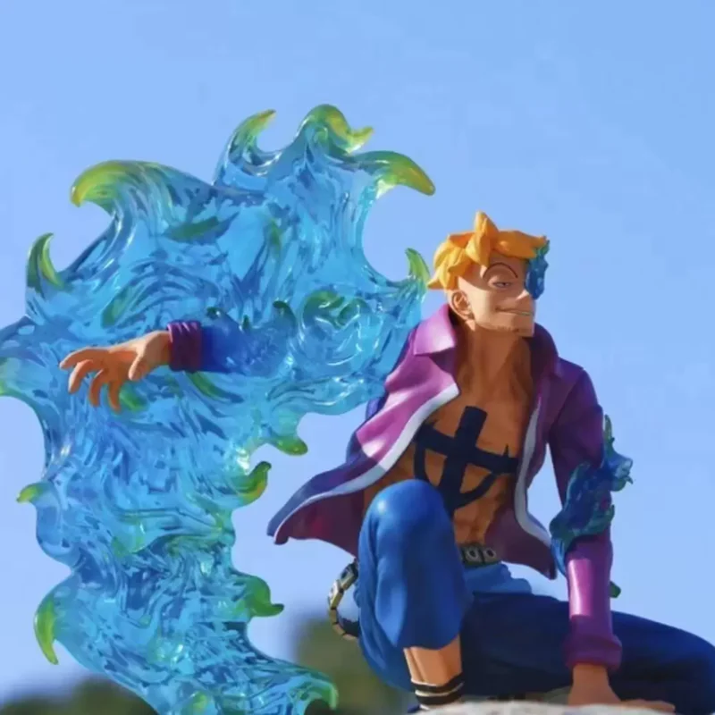 One Piece Anime Figure Marco Squatting Position Peripheral Pvc Model Scene Statue Desktop Decoration Ornaments Gift Toys - view 5