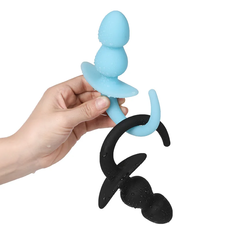 

Luminous Beads Dog Tail Butt Plug Prostate Massager Anal And Vaginal Expansion Stimulator Masturbator Adult Couple Role Play Toy