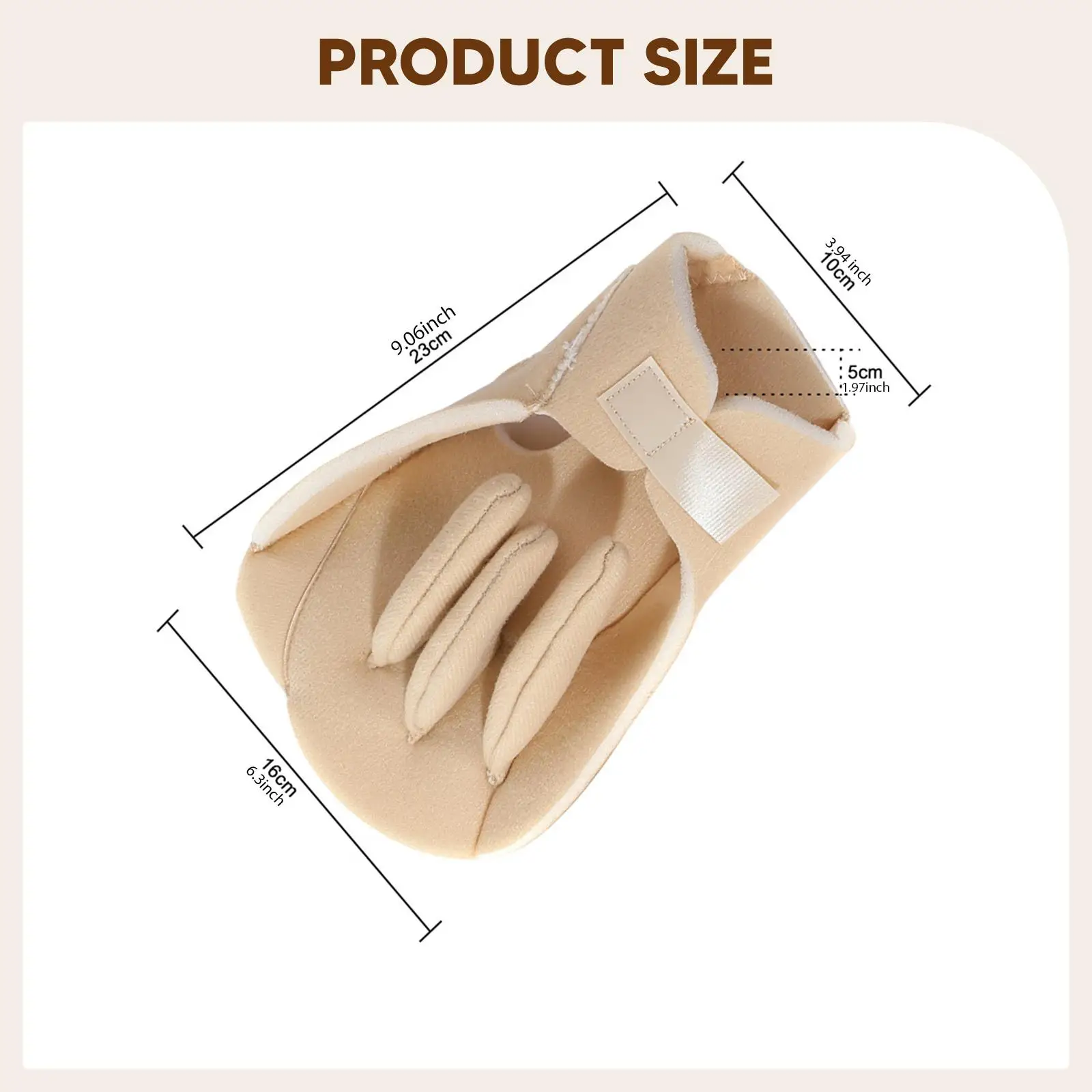 Soft Sponge Cotton Finger Separator Glove Comfortable Palm Rest Finger Alignment Splint for Seniors Women Men Finger Therapy