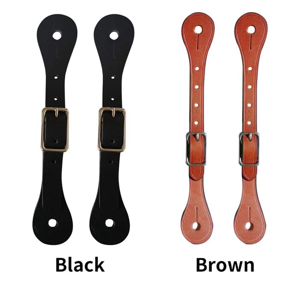 Leather Spur Straps Western Adjustable Boot Straps Single Ply Spur Straps For Boots Western Women Men 1 Pair Dropshipping