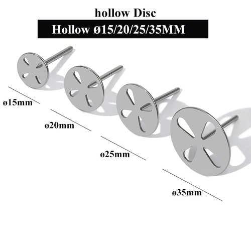 Imagen 2 del producto 1 Uds disco de papel de lija de acero inoxidable 3/32 ""disco redondo de Metal brocas para uñas accesorios mandril de papel de lija 20mm 25mm 35mm