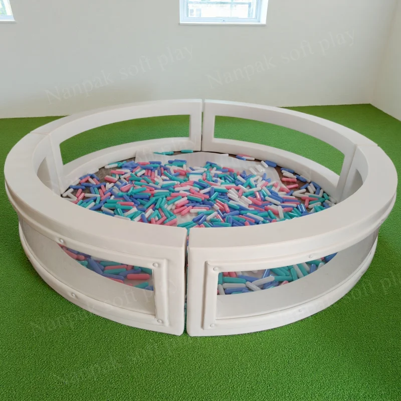Attractive White Round Transparent Indoor Outdoor Equipment Children's Sensory Gym Ball Pit Soft Ball Pit Party Event Rental