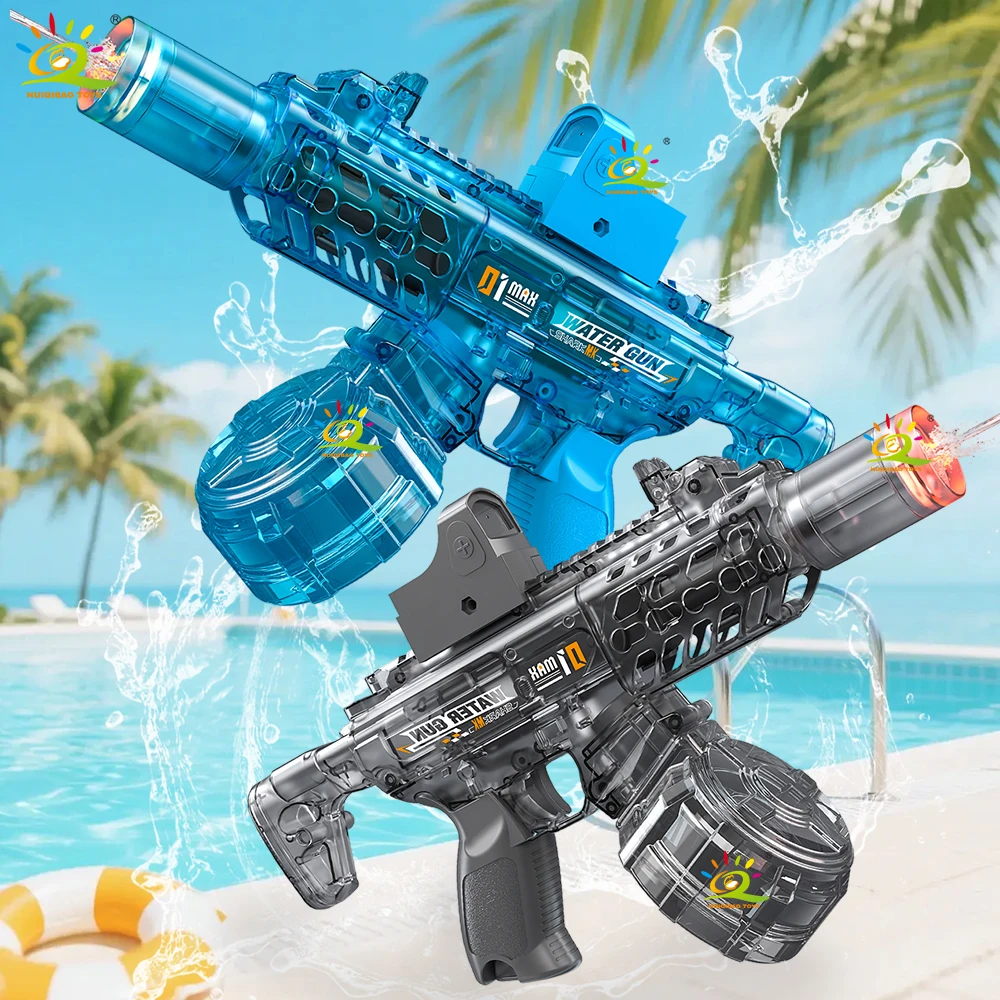 HUIQIBAO Electric Water Gun, Fully Automatic Assault Gun, Large Capacity Design, Outdoor Beach Swimming Pool Shooting Game