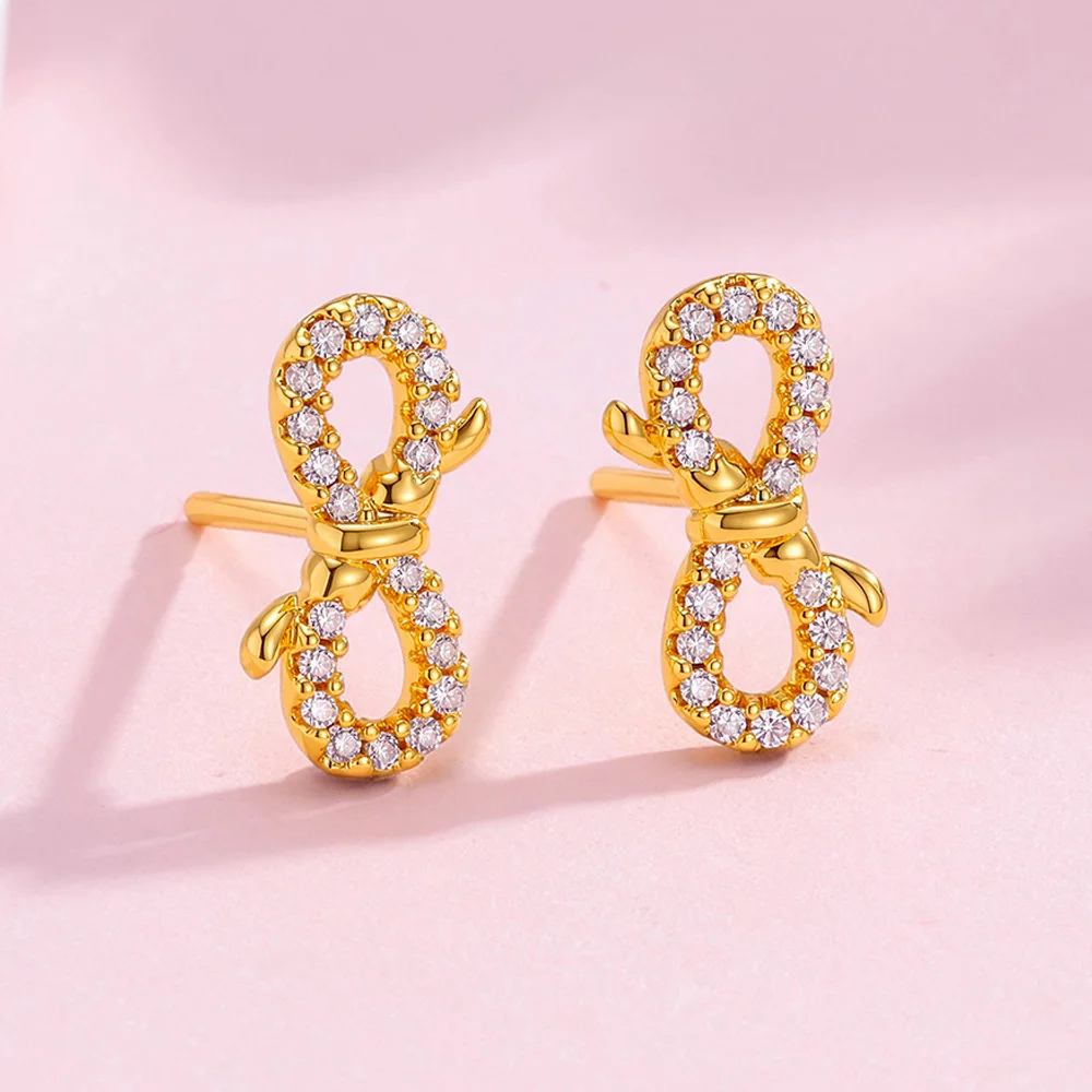 925 Sterling Silver Earrings Infinity Twist Earrings Simple Fashion Earrings DIY Jewelry Everyday Outfit Gift For Women