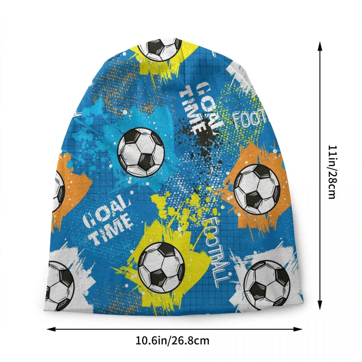 Custom Soccer Football Pattern Skullies Beanies Caps Men Women Unisex Street Winter Warm Knitting Hat Adult Bonnet Hats