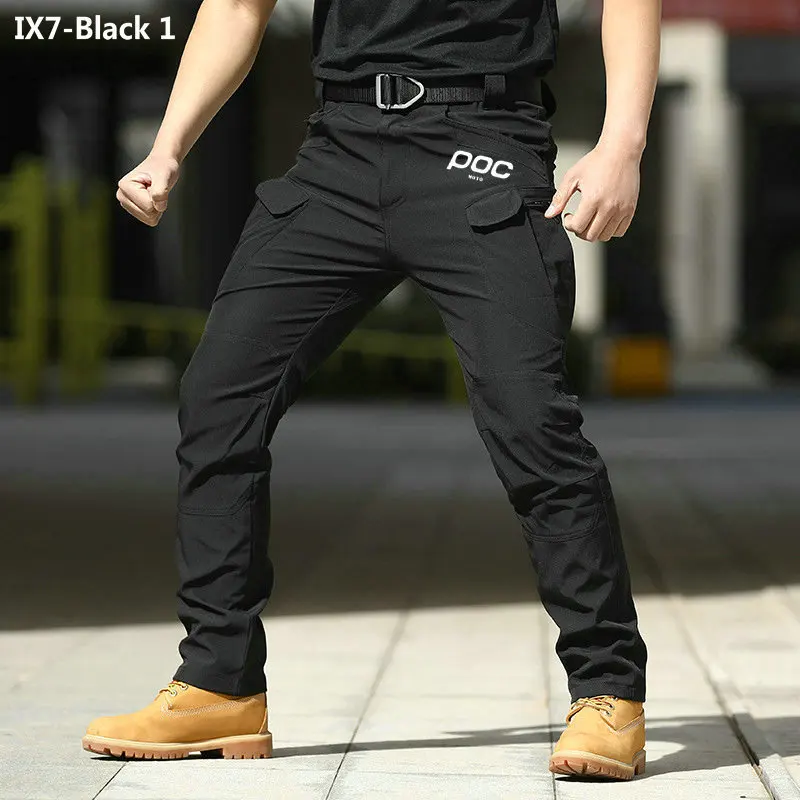 

2025 MOTO POC Anti-scratch Tactical Pants Elasticity Hiking Trousers Men Waterproof Hunting Fishing Camping Pants Wear-resistan