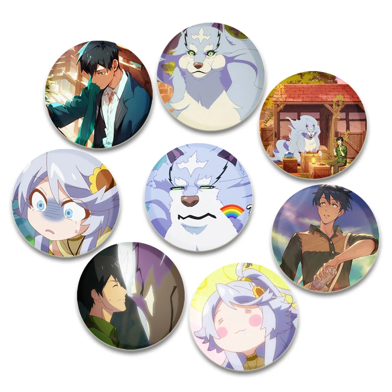 Campfire Cooking in Another World con mi habilidad Absurd, alfileres de botón simples, broche de Anime con diseño a presión, insignia de adorno diario