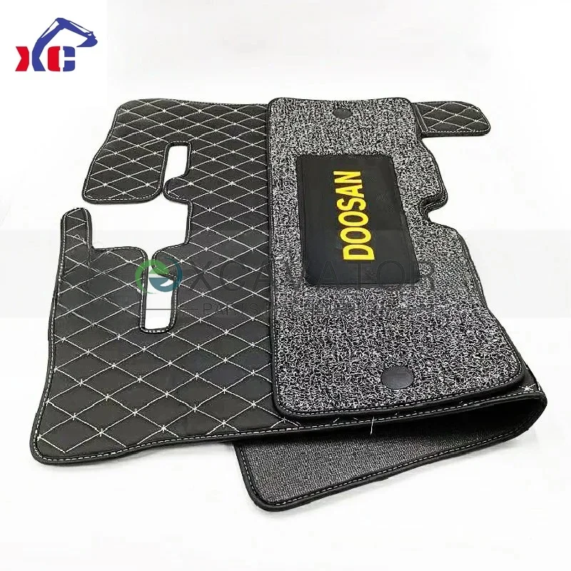 Floor Mats for Doosan Wheel Excavation Special Foot Pad DX55/60 /150W /210w-9C-ECO Cab Carpet Silk Ring